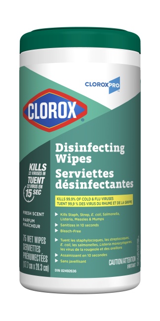 Disinfecting Fresh Scent Wipes CS/6x75CT.