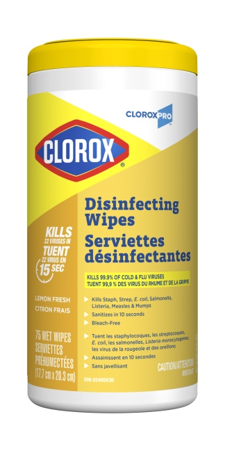 Disinfecting Wipes Lemon Scent CS/6x75CT.