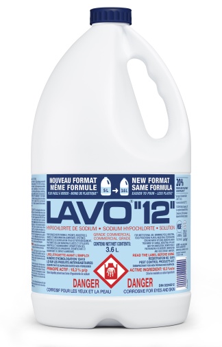 Sodium Hypochlorite 12% (LAVO 12) CS/6x3.6L.