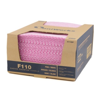 SaniWorks® Pink Disposable Food Service Towels CS/200