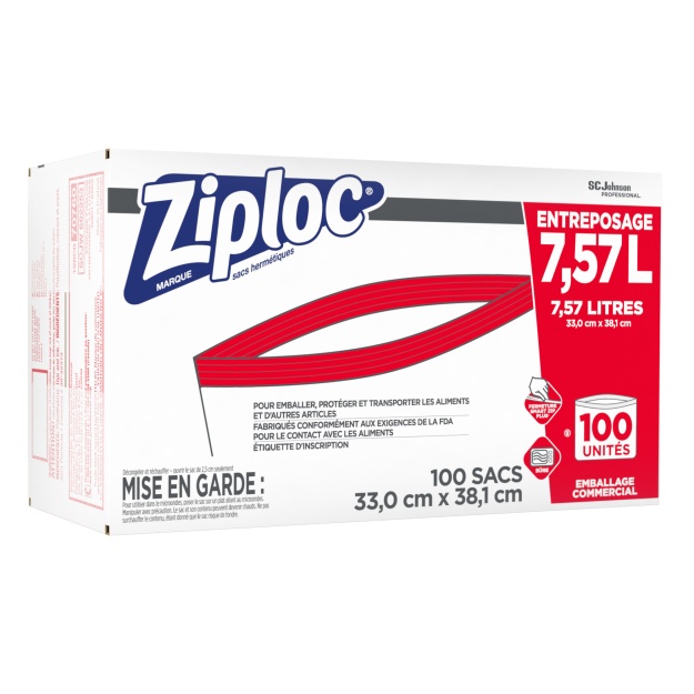 Ziploc Storage Gallon 7.56L CS/100CT.