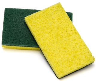 Green Scouring Pad & Cellulose Sponge 6.25